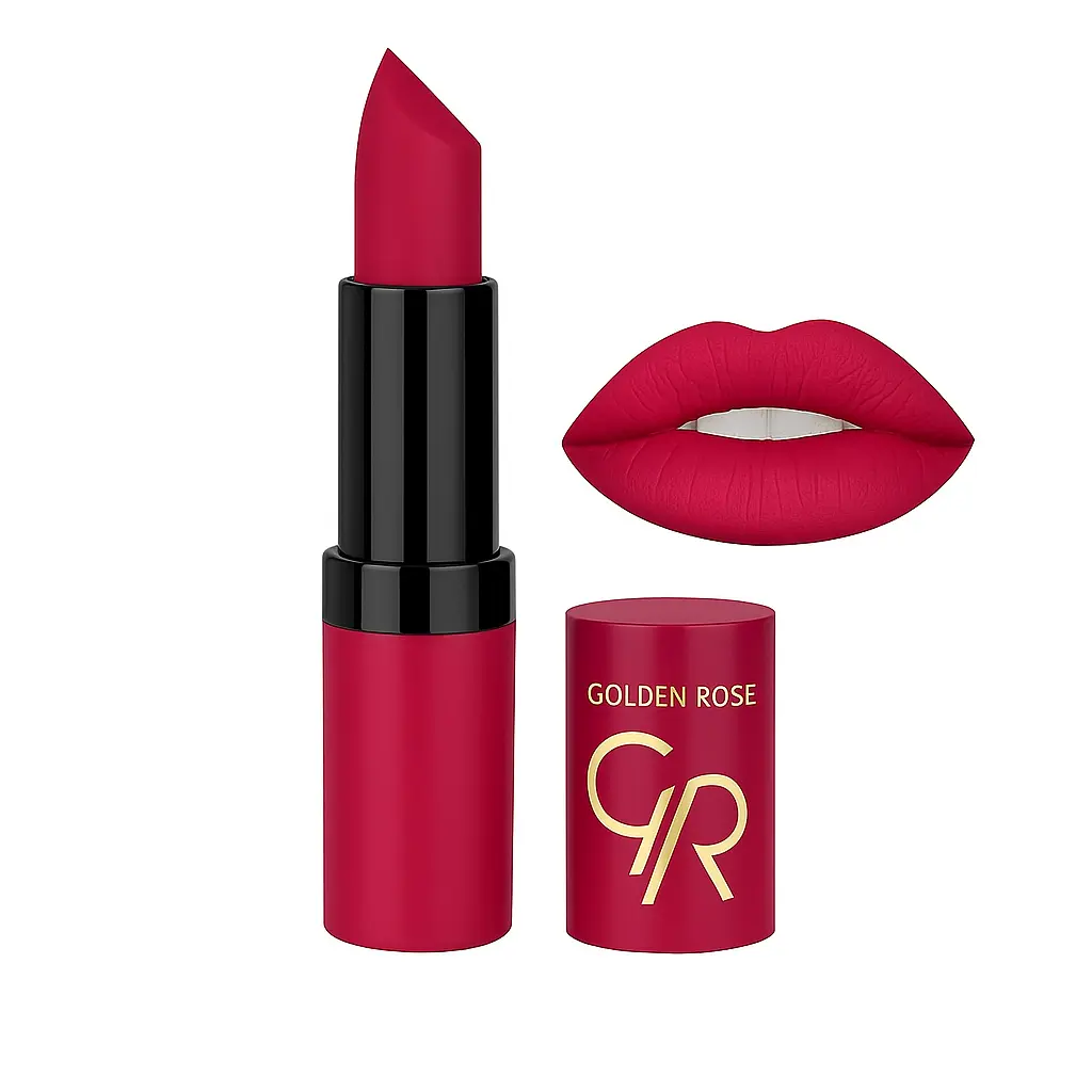 خرید و قیمت رژ لب جامد مات و مخملی گلدن رز Golden Rose مدل GR Velvet Matte Lipstick شماره 17