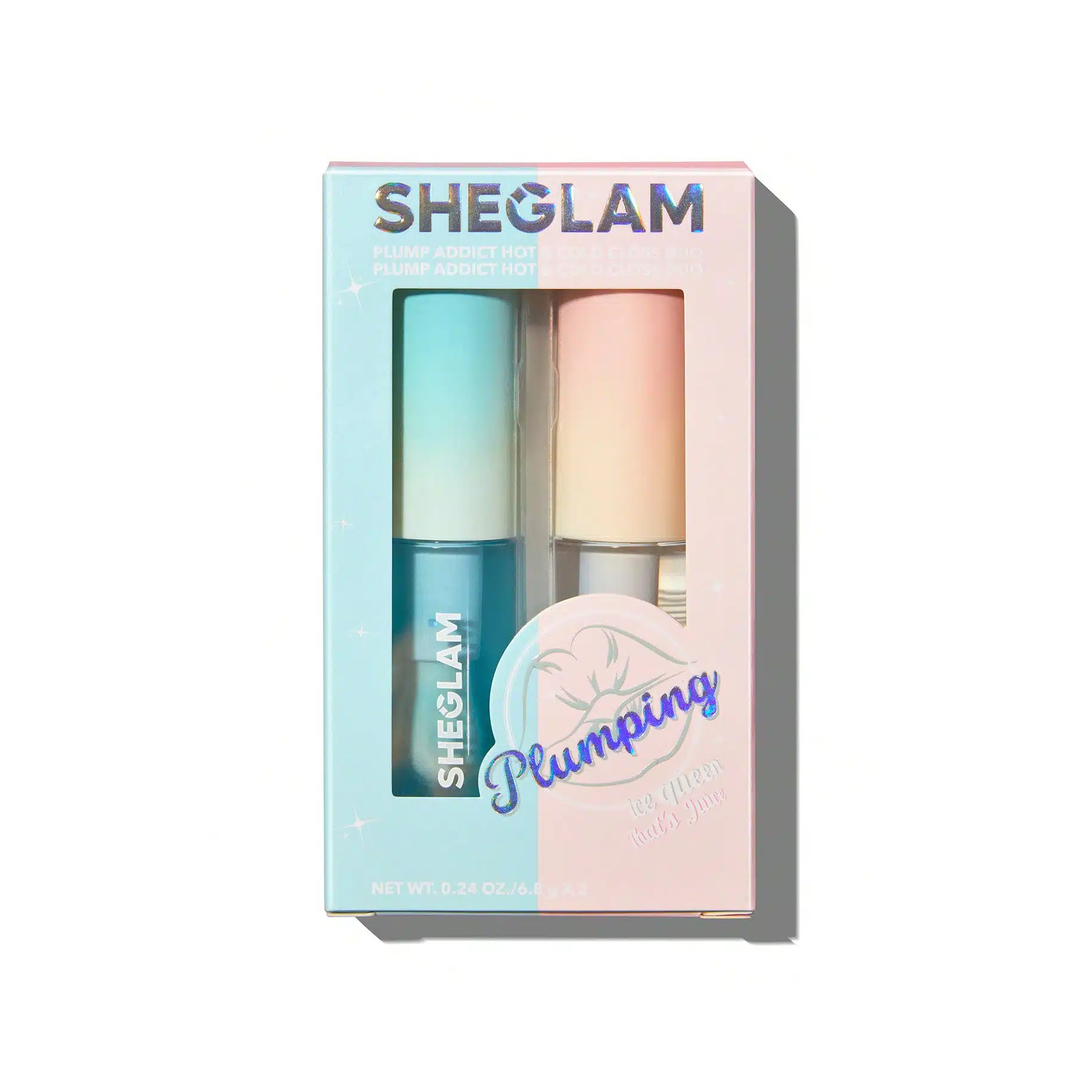 خرید و قیمت پک دو عددی لیپ گلس حجم دهنده شیگلم SHEGLAM مدل Plump Addict Hot and Cold lip Gloss Duo