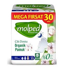 خرید و قیمت نوار بهداشتی مولپد molped مدل Pure And Soft شبانه بسته 300 برگی