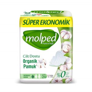 خرید و قیمت نوار بهداشتی مولپد Molped مدل Pure And Soft بسته 24 عددی سایز نرمال