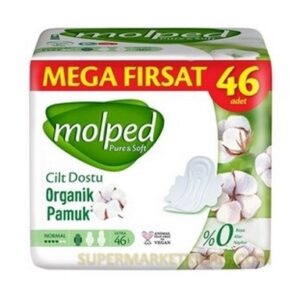 خرید و قیمت نوار بهداشتی مولپد Molped مدل Pure And Soft یسته 46 عددی سایز نرمال