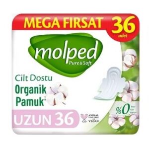 خرید و قیمت نوار بهداشتی مولپد Molped مدل Pure And Soft بسته 36 عددی سایز بلند