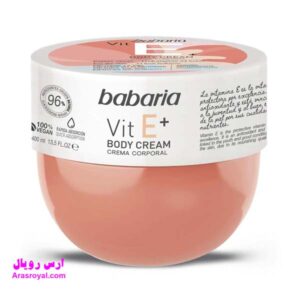 خرید و قیمت کره بدن باباریا babaria حاوی ویتامین E حجم 400 میل