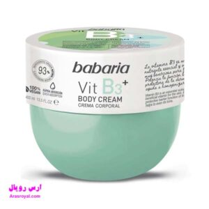خرید و قیمت کره بدن باباریا babaria حاوی ویتامین B3 حجم 400 میل