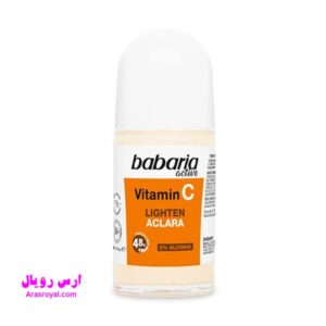 خرید و قیمت مام رولی ضد تعریق باباریا babaria حاوی ویتامین سی مدل Lighten Aclara حجم 50 میل
