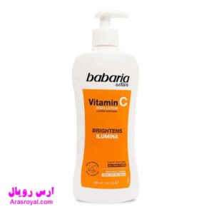 خرید و قیمت لوسیون بدن روشن کننده باباریا babaria حاوی ویتامین سی حجم 400 میل