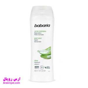 خرید و قیمت شیر بدن باباریا babaria حاوی عصاره آلوئه ورا حجم 400 میل
