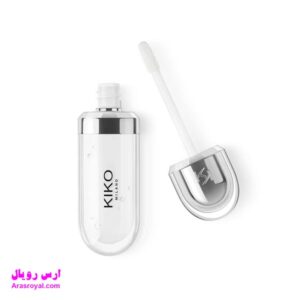 خرید و قیمت لیپ گلاس براق کیکو KIKO مدل 3D Hydra Gloss رنگ Clear شماره 01