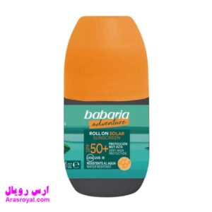 خرید و قیمت ضد آفتاب صورت رولی باباریا babaria مدل Adventure حجم 50 میل
