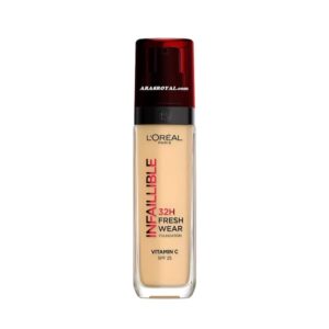 خرید و قیمت کرم پودر شیشه ای لورال LOREAL مدل INFAILLIBLE شماره 120 رنگ vanilla حجم 30 میل