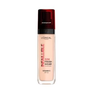 خرید و قیمت کرم پودر شیشه ای لورال LOREAL مدل INFAILLIBLE شماره 130 رنگ true bige حجم 30 میل