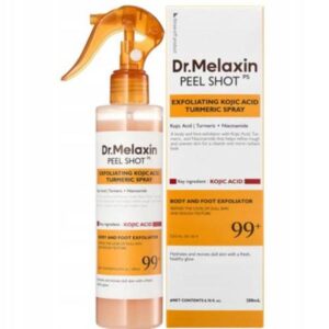 خرید و قیمت اسپری لابه بردار و روشن کننده نواحی تیره بدن دکتر ملاکسین Dr.Melaxin مدل Peel Shot حجم 200 میل