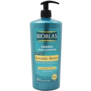 خرید و قیمت شامپو ترمیم کننده بیوبلاس BIOBLAS حاوی کراتین و بیوتین حجم 900 میل