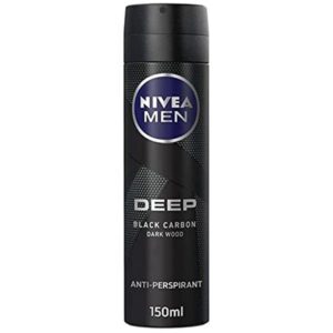 خرید و قیمت اسپری ضد تعریق مردانه نیوا Nivea مدل Deep Black Carbon Darkwood حجم 150 میل