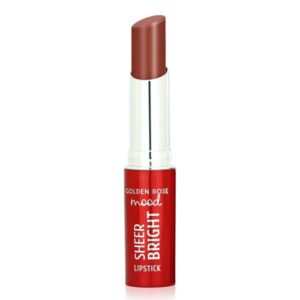 خرید و قیمت رژ لب جامد براق گلدن رز Golden Rose مدل شیر برایت Sheer Bright رنگ Hazelnut شماره 105