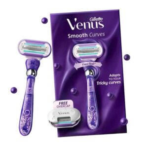 خرید و قیمت ست دسته، یدک و کیس یدک ژیلت زنانه ونوس Venus Smooth Curves پنج لبه تکنولوژی Flexi Ball