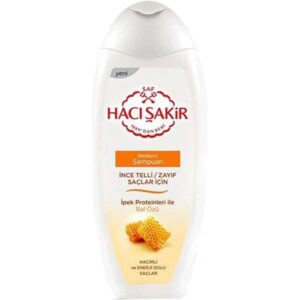 خرید و قیمت شامپو سر عسل حاجی شاکر HACISAKIR مناسب مو های ضعیف حجم 500 میل