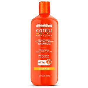 خرید و قیمت شامپو بدون سولفات کنتو Cantu حاوی شی باتر مخصوص مو های فر حجم 400 میل