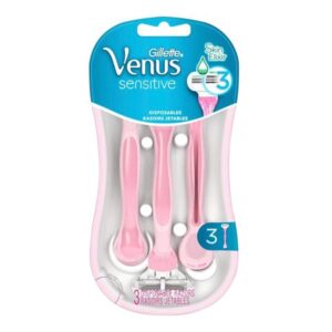 خرید و قیمت خودتراش زنانه ونوس Venus Sensitive 3 لبه بسته 3 عددی