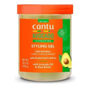 خرید و قیمت ژل مو حالت دهنده و آبرسان مو های فر کنتو Cantu حاوی روغن آووکادو حجم 524 گرم