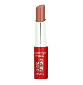 خرید و قیمت رژ لب جامد براق گلدن رز Golden Rose مدل Sheer Bright شیر برایت رنگ Nude Latte شماره 104
