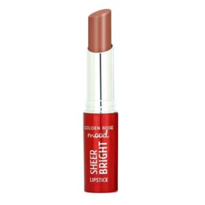 خرید و قیمت رژ لب جامد براق گلدن رز Golden Rose مدل Sheer Bright شیر برایت رنگ Nude Latte شماره 104