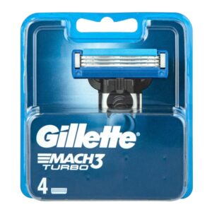خرید و قیمت تیغ یدک ژیلت Gillette سه لبه مدل Mach 3 Turbo بسته 4 عددی