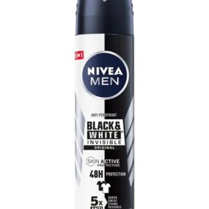 خرید و قیمت اسپری ضد تعریق مردانه نیوا Nivea مدل Black White Invisible Orginal حجم 150 میل