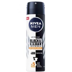 خرید و قیمت اسپری ضد تعریق مردانه نیوا Nivea مدل Black White Invisible Ultimate Impact حجم 150 میل