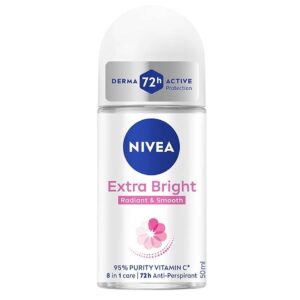 خرید و قیمت مام رولی ضد تعریق نیوا Nivea روشن کننده زیربغل مدل Extra Bright Radian and Smooth حجم 50 میل