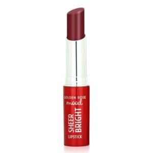 خرید و قیمت رژ لب جامد براق گلدن رز Golden Rose مدل Sheer Bright شیر برایت رنگ Rosy Plum شماره 108