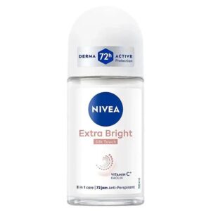 خرید و قیمت مام رولی ضد تعریق نیوا Nivea زنانه مدل Extra Bright Silk Touch روشن کننده حجم 50 میل