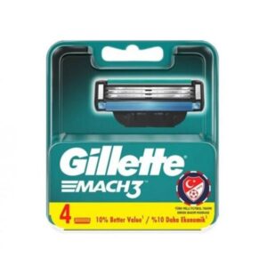 خرید و قیمت تیغ یدک ژیلت Gillette Mach 3 سه لبه بسته 4 عددی