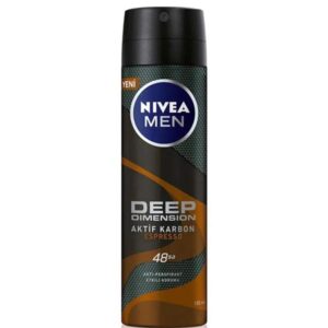 خرید و قیمت اسپری ضد تعریق مردانه نیوا Nivea مدل Deep Black Carbon Espresso حجم 150 میل