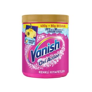 خرید و قیمت پودر لکه بر لباس ونیش Vanish مدل Oxi Action مناسب لباس های رنگی حجم 480 گرم