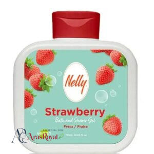 خرید و قیمت شامپو بدن و شاور ژل نلی Nelly رایحه توت فرنگی STRAWBERRY حجم 750 میل