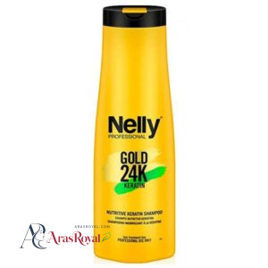خرید و قیمت شامپو ترمیم و بازسازی کننده کراتین گلد نلی Nelly مدل کراتینه گلد 24K حجم 400 میل