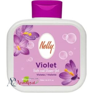 خرید و قیمت شامپو بدن و شاور ژل نلی Nelly رایحه گل بنفشه VIOLET حجم 750 میل