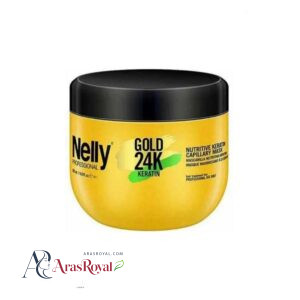 خرید و قیمت ماسک مو ترمیم کننده گلد کراتین نلی Nelly حجم 500 میل