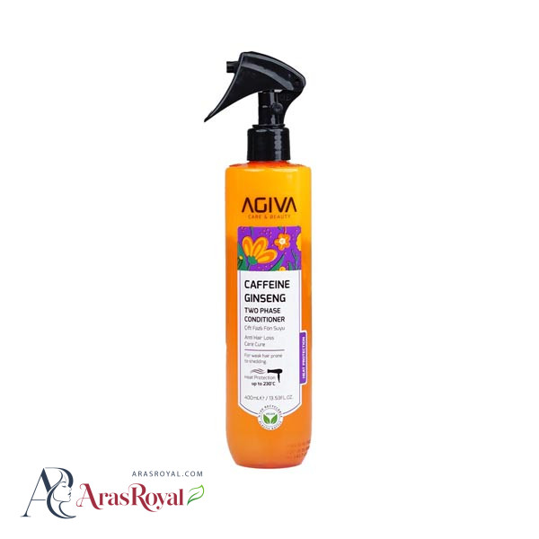خرید و قیمت اسپری دوفاز ضد حرارت آگیوا Agiva حاوی کافئین و جنسینگ حجم 400 میل